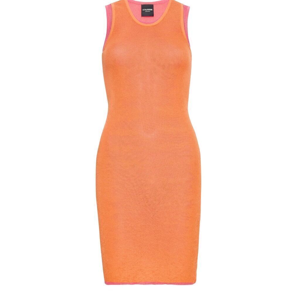 LE SUPERBE AIRY DRESS in Orange/Strawberry NWT Size XS